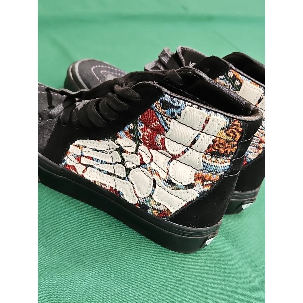 Vans OTW Sk8-Hi HAZY‎ BONES Applied 3D Black White Skate Shoes Mens Size 4 Youth